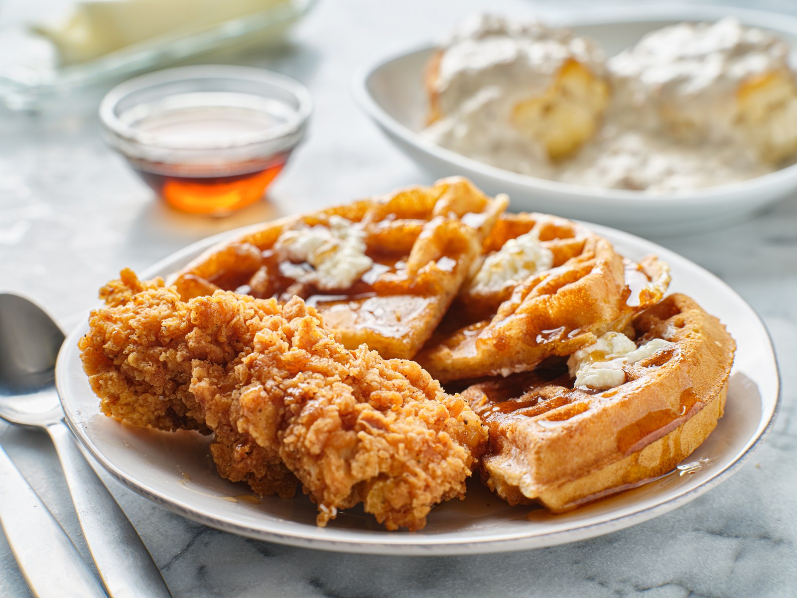 Chicken and Waffles | NoAdsCooking