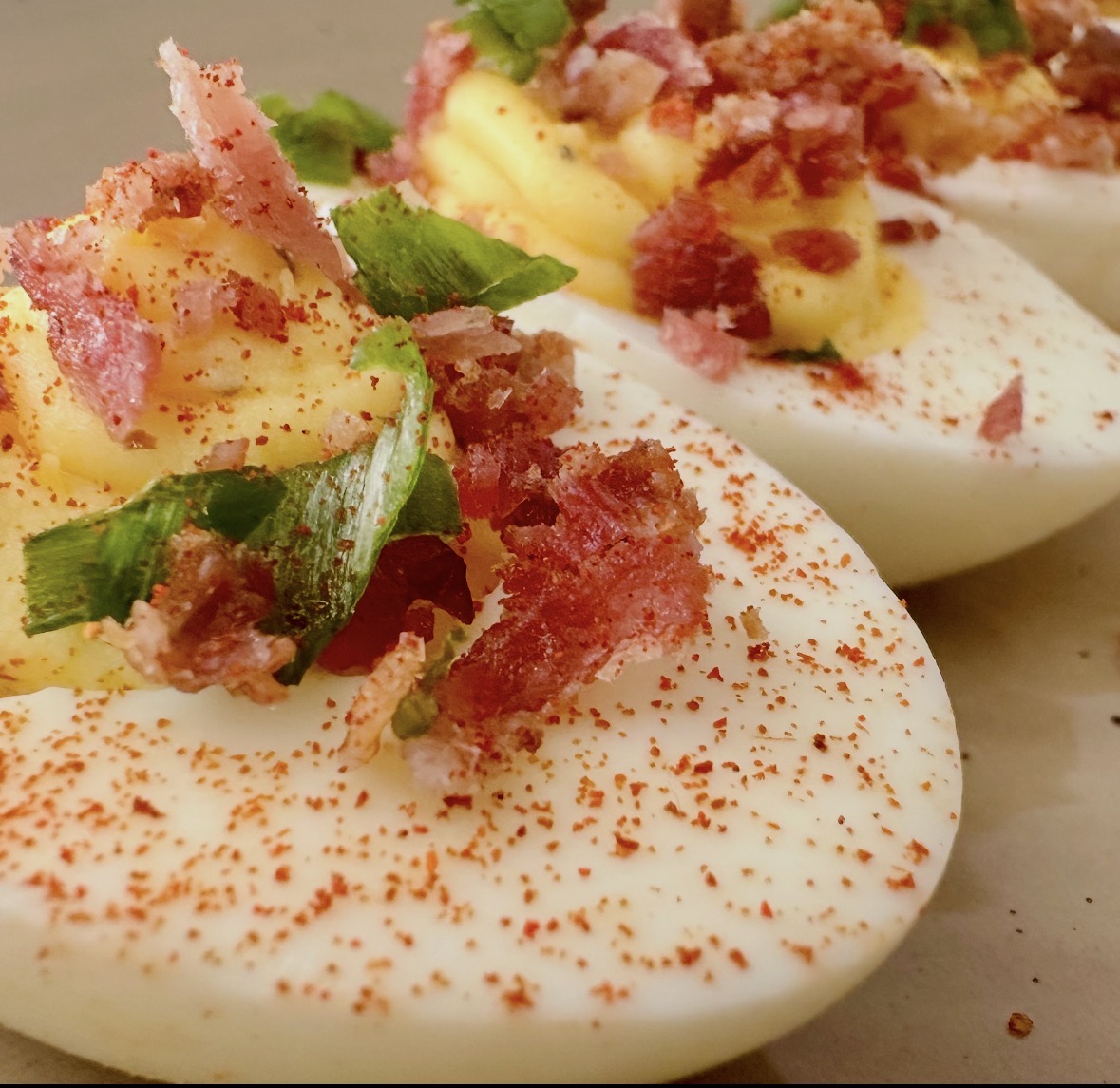 Classic Deviled Eggs with Bacon