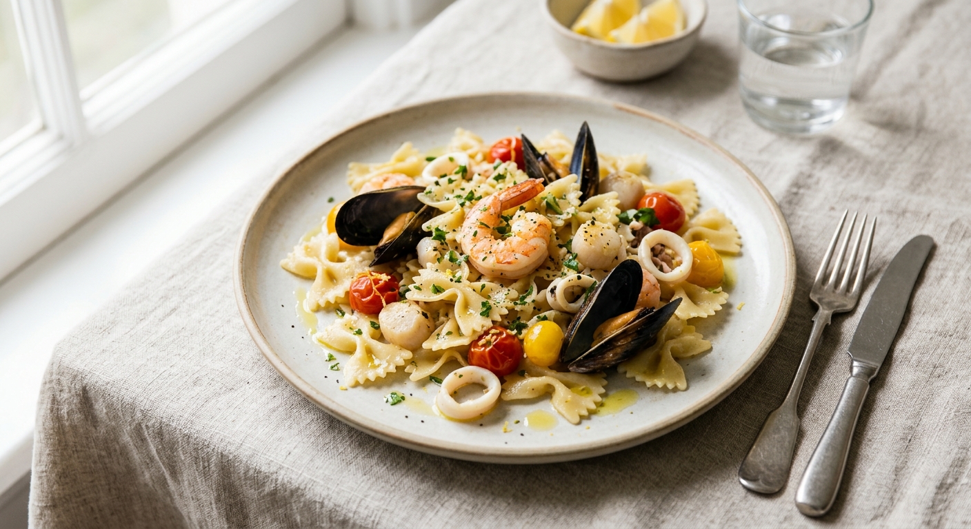 Bowtie Pasta with Seafood