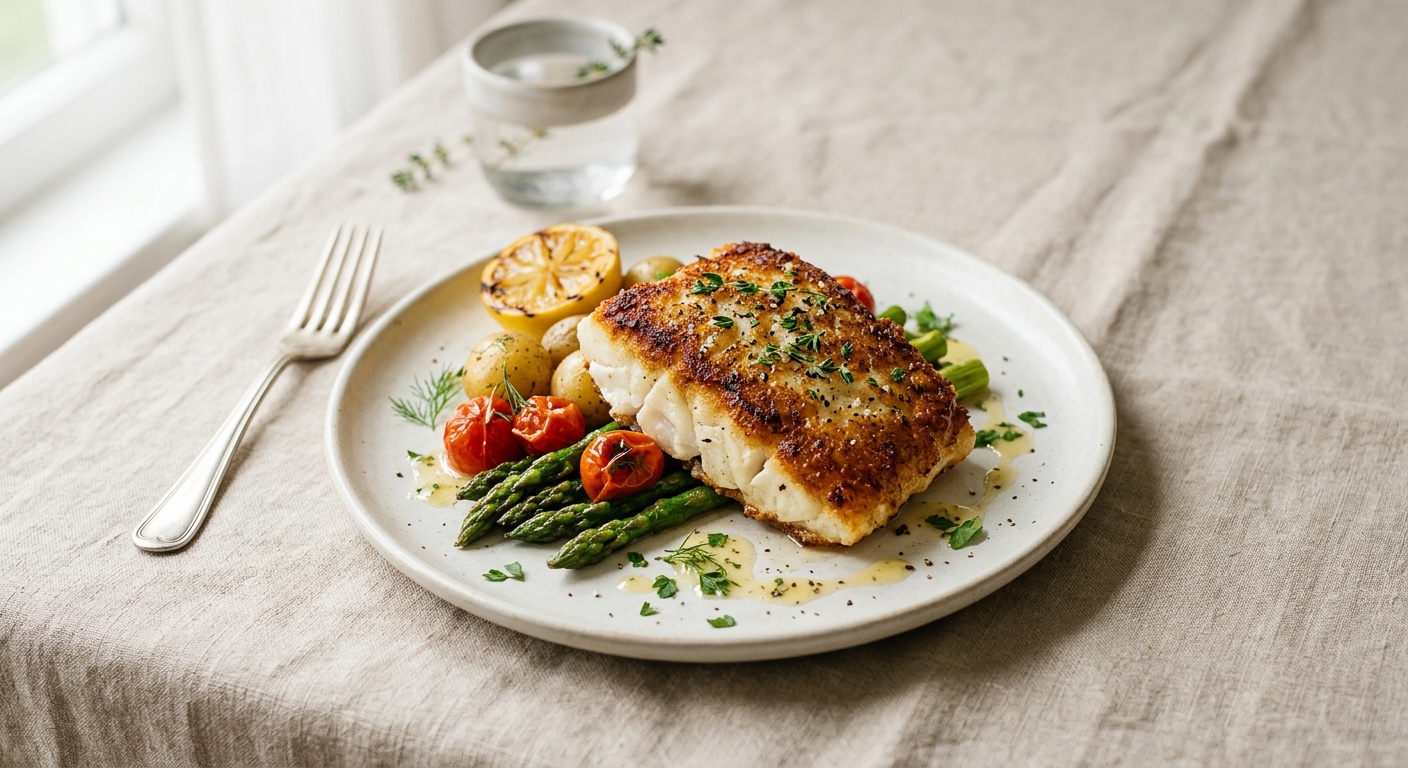 Pan-Seared Cod with Crispy Golden Crust
