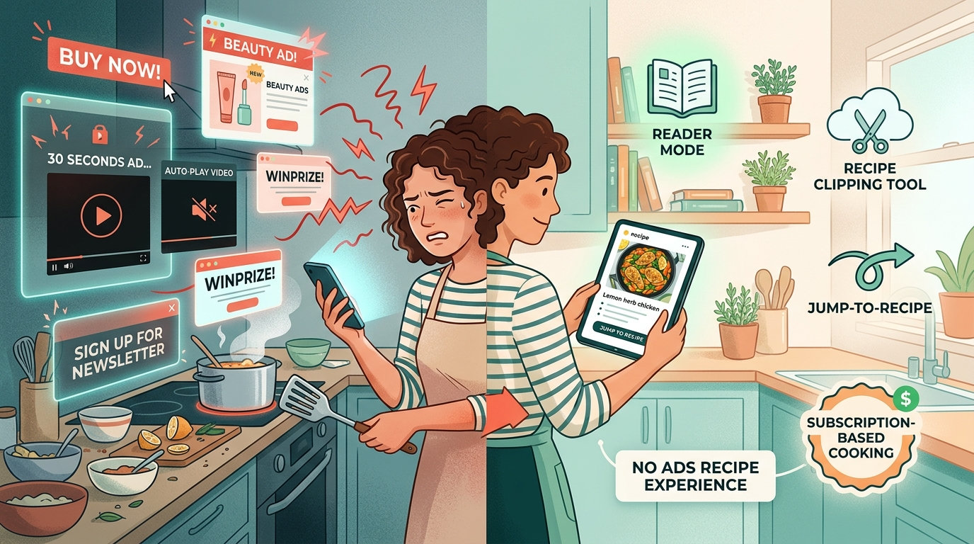 Alternatives to ad-heavy recipe sites