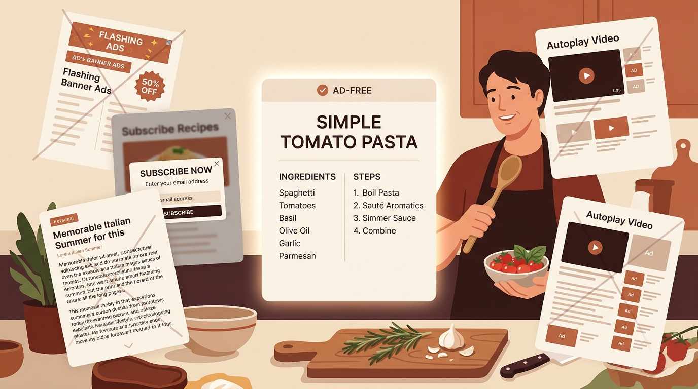 Best ad-free recipe sites