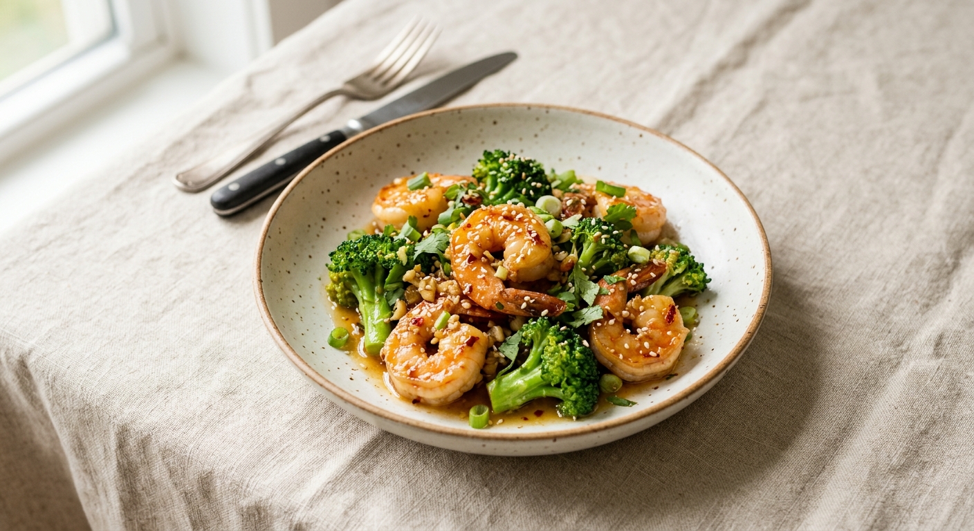 Honey Garlic Shrimp and Broccoli