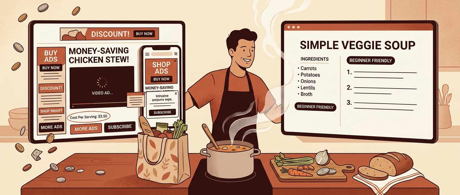 NoAdsCooking vs Budget Bytes