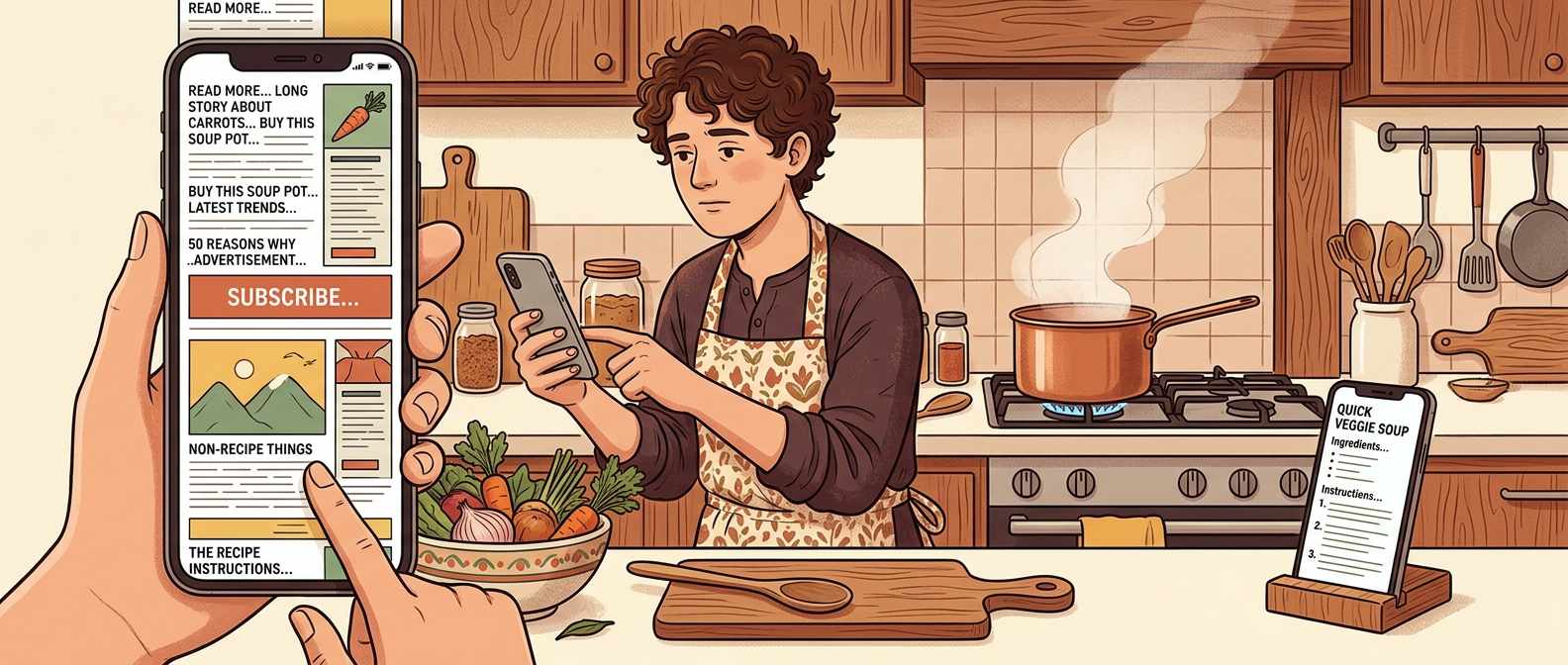 Why do recipe sites make you scroll so far?
