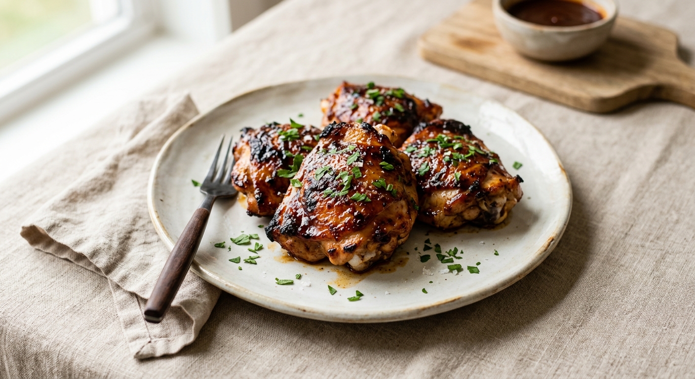 Baked BBQ Chicken Thighs