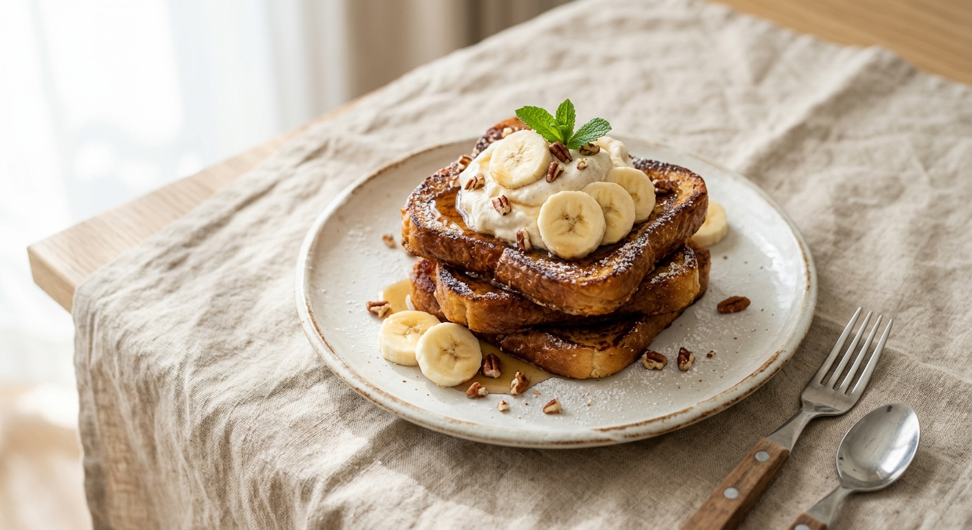 French Toast with Banana Whipped Cream