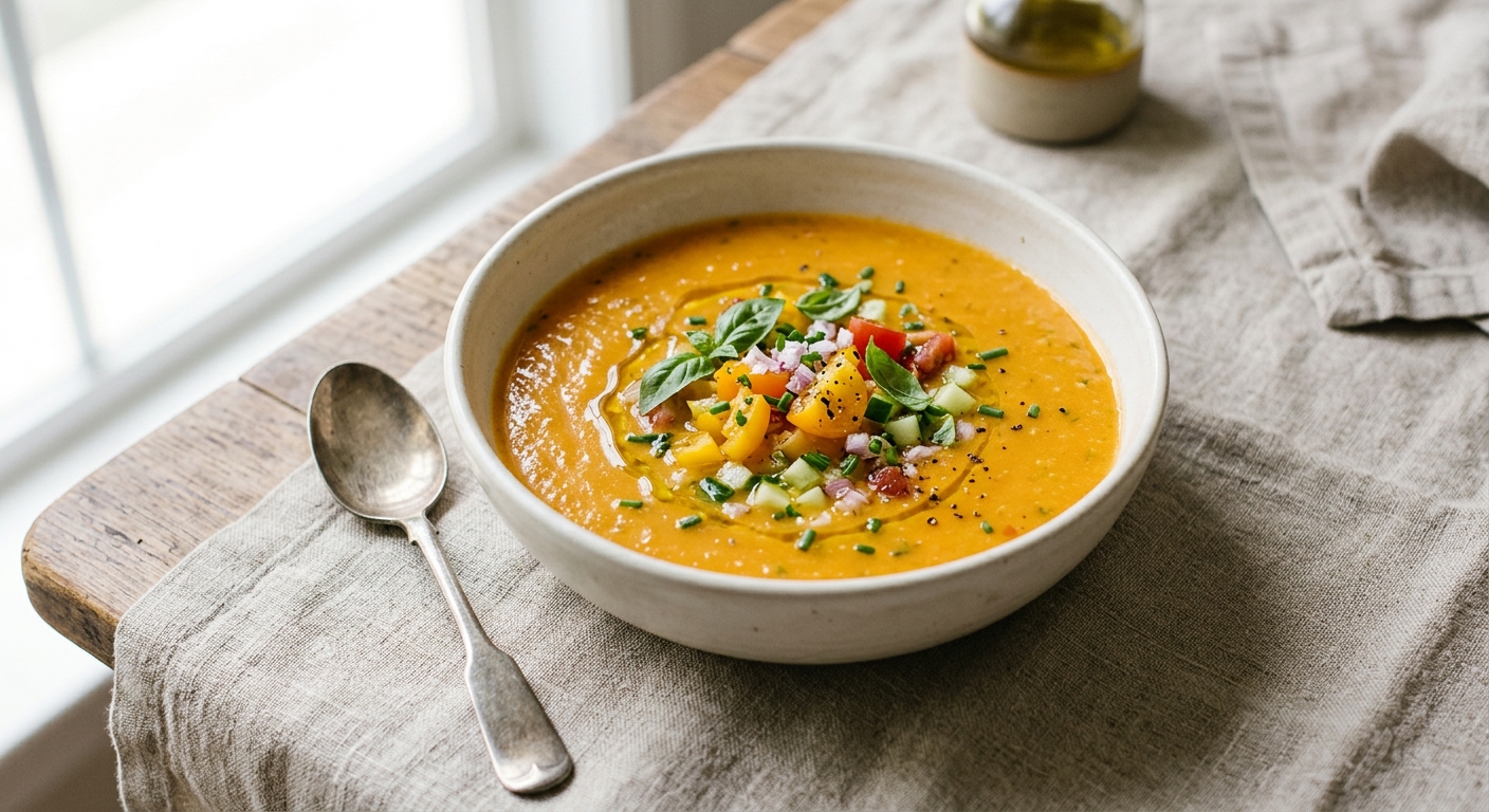 No-Cook Golden Tomato Gazpacho