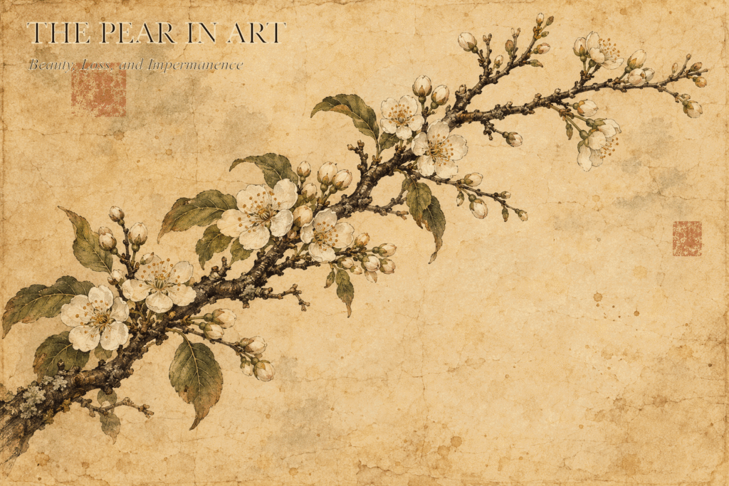 Pear blossoms in art